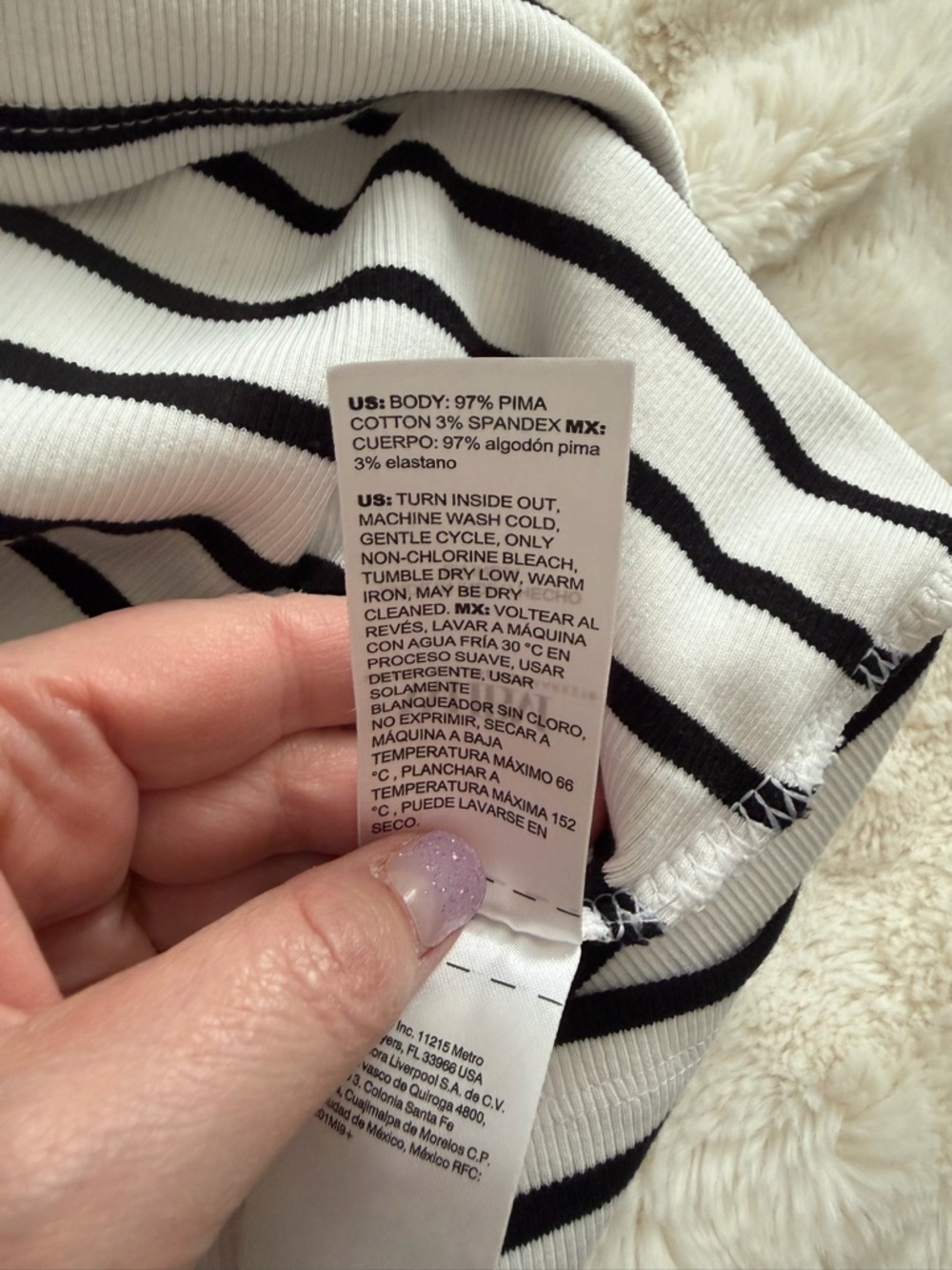WHBM FORME™ Ribbed Stretch Button Shoulder Tee - Picture 8 of 9
